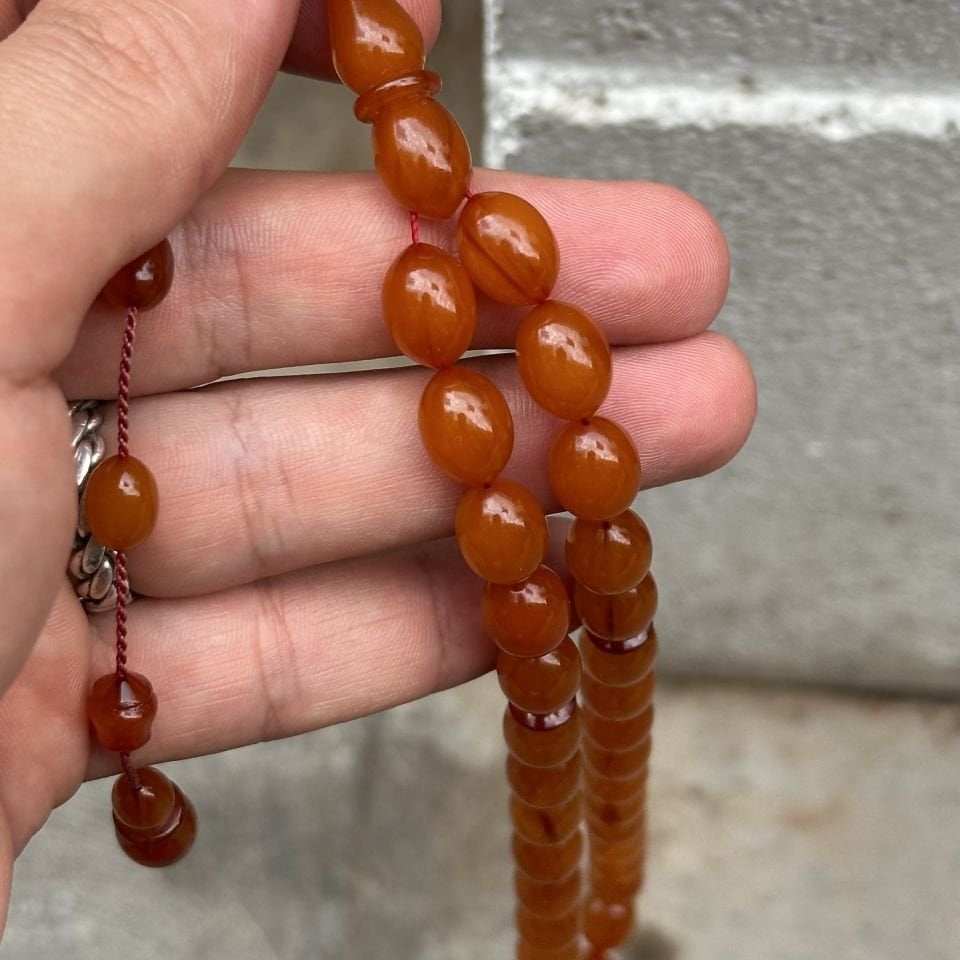 Osmanlı Sıkma Kehribarı Tesbih