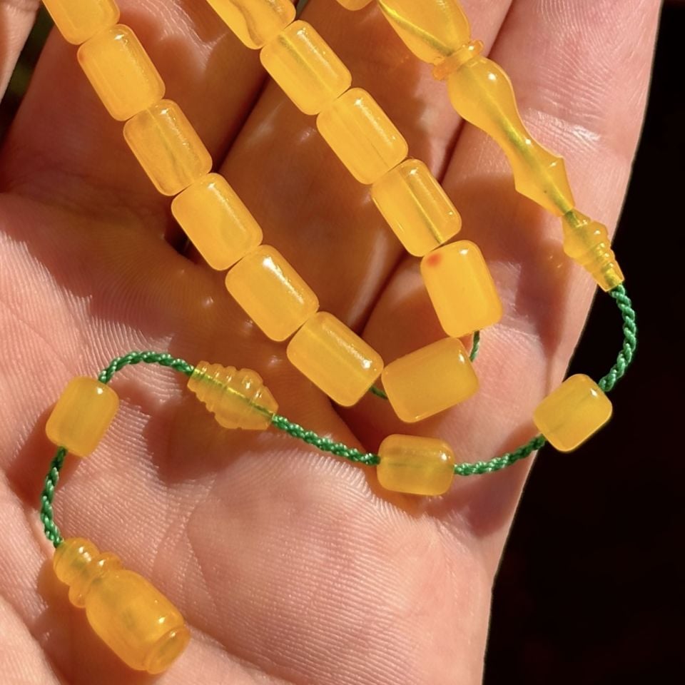 Osmanlı Sıkma Kehribarı Tesbih