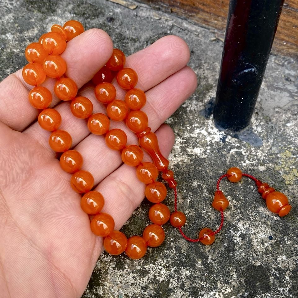 Osmanlı Sıkma Kehribarı Tesbih