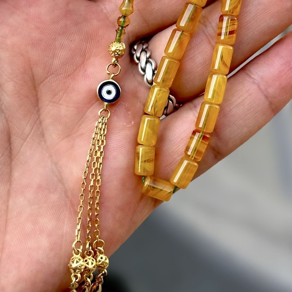 Ufak Boyda Altın Püsküllü Tesbih