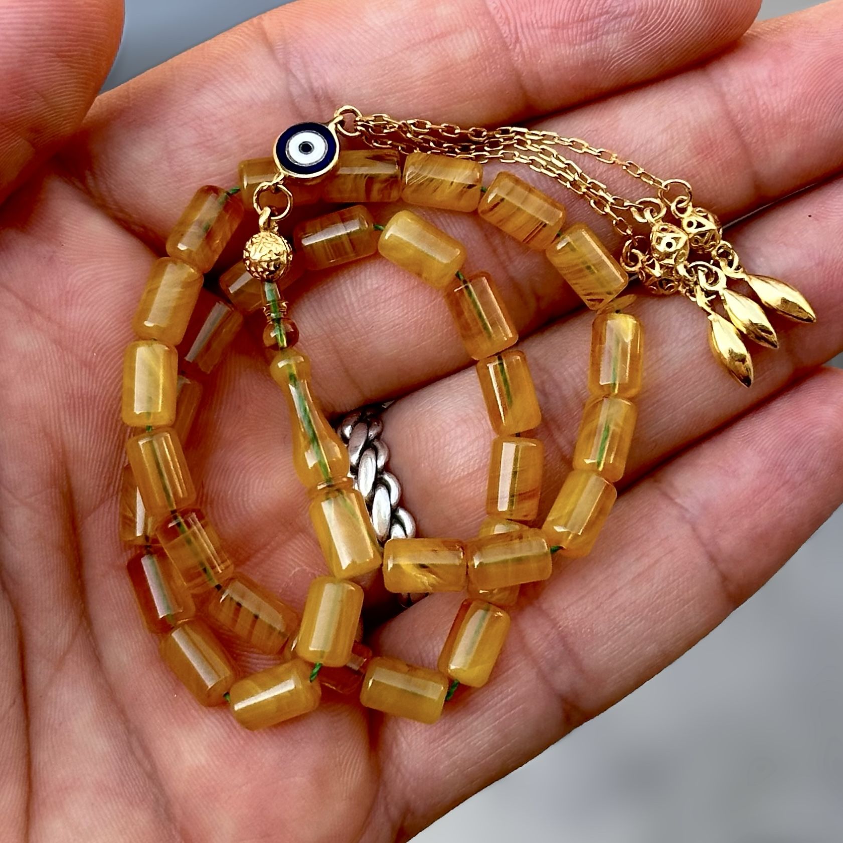 Ufak Boyda Altın Püsküllü Tesbih