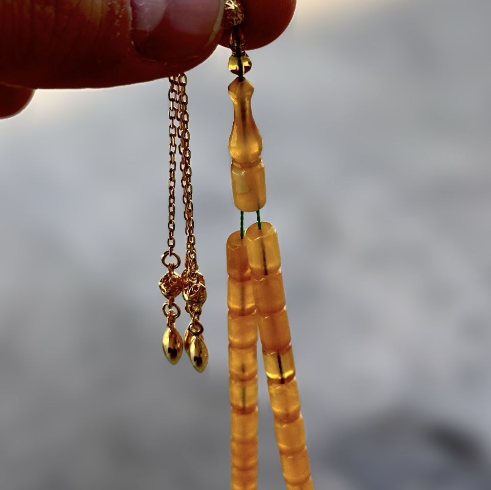 Ufak Boyda Altın Püsküllü Tesbih