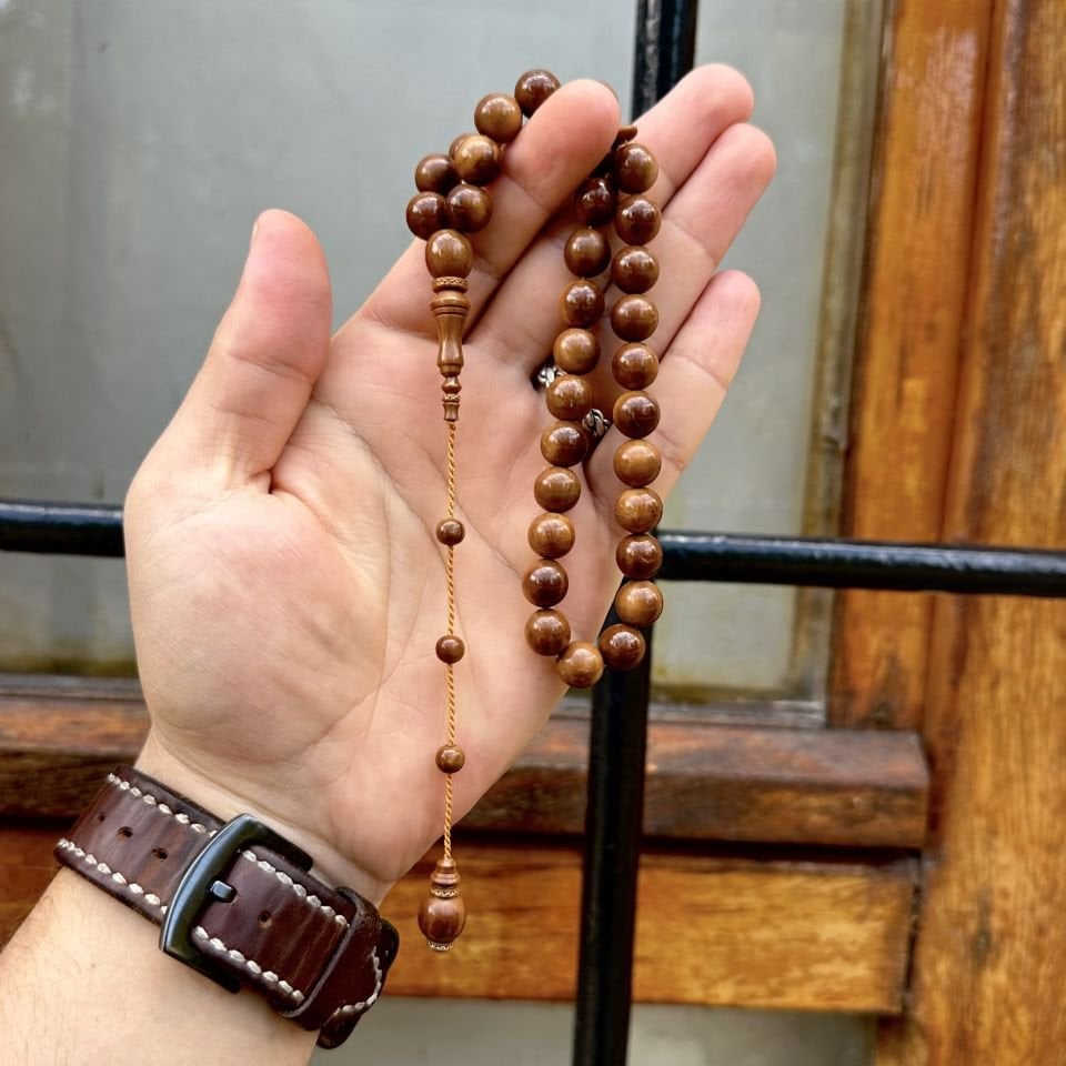 14 Ayar Altın Zincir İşlemeli Kuka Tesbih