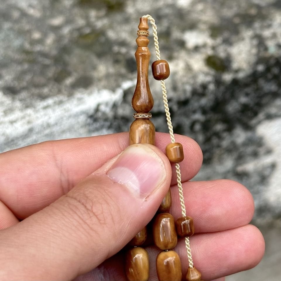 14 Ayar Altın Zincir İşlemeli Kuka Tesbih