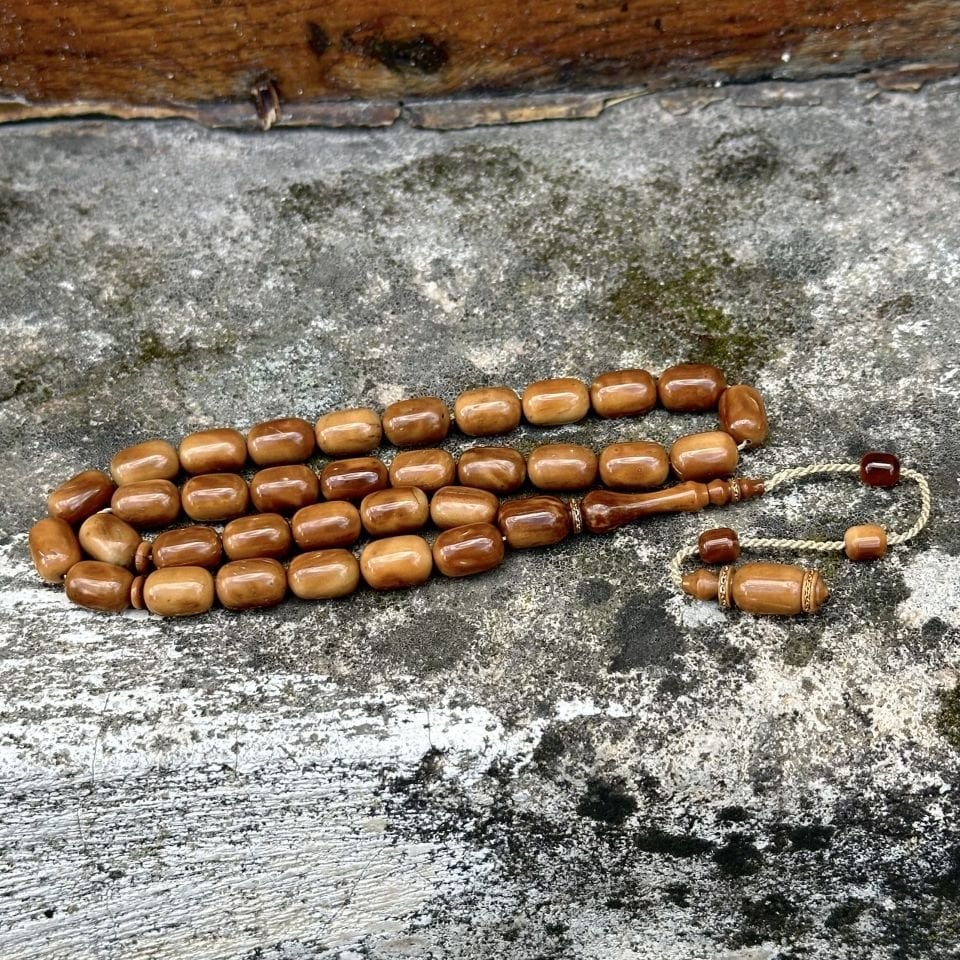 14 Ayar Altın Zincir İşlemeli Kuka Tesbih