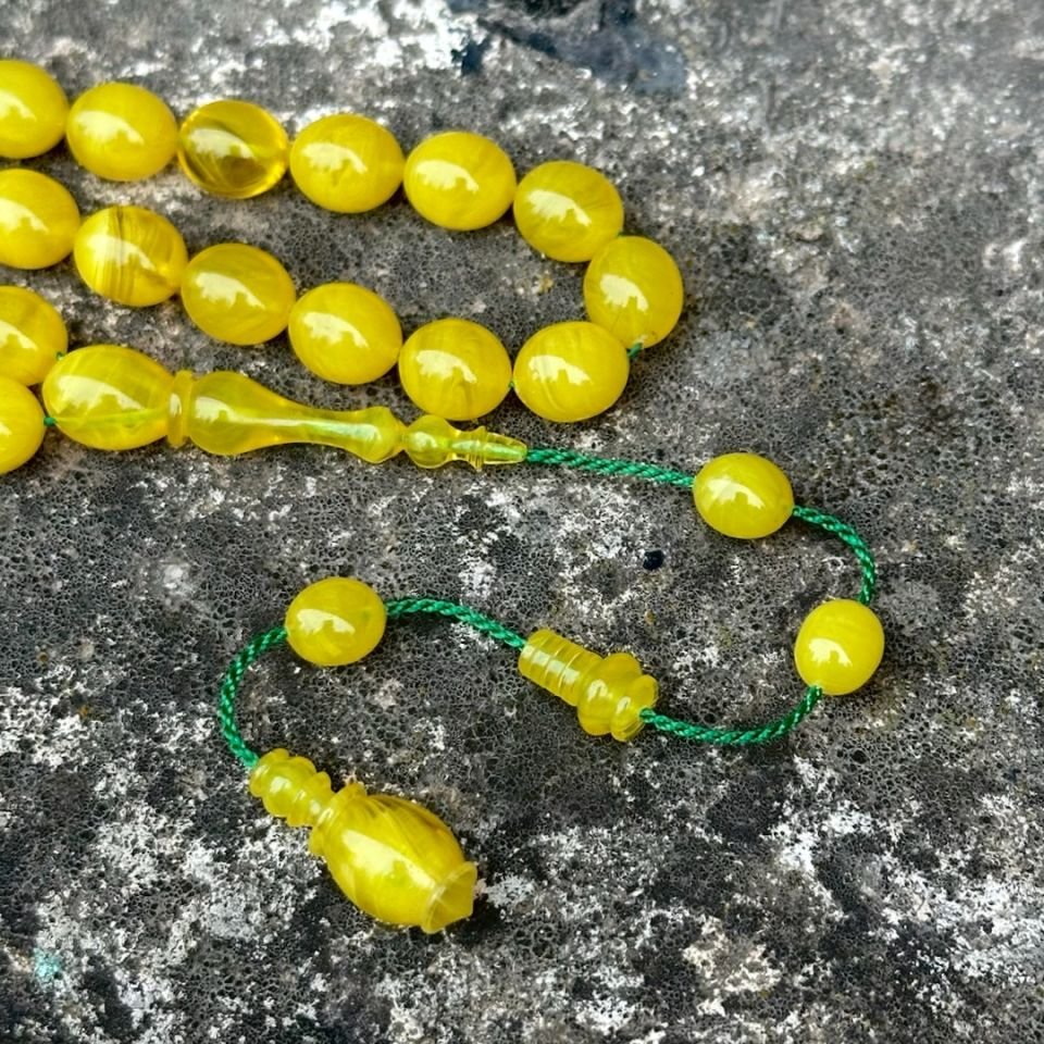 Sıkma Kehribar Tesbih