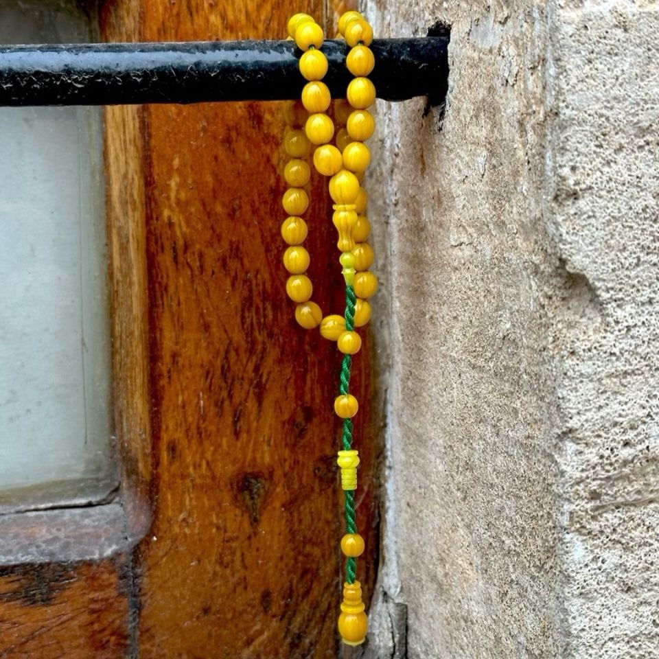 Traşlı Kehribar Tesbih