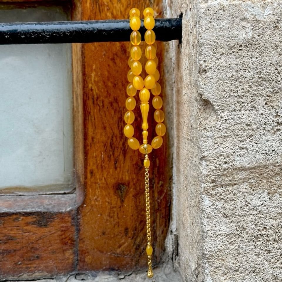 Altınlı Kehribar Tesbih