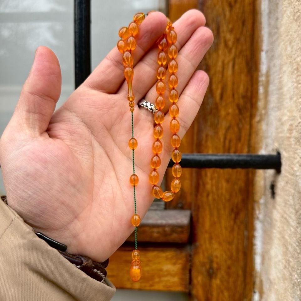 Beyzi Sıkma Kehribar Tesbih