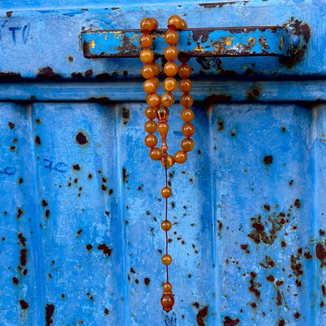Küre Sıkma Kehribarı Tesbih