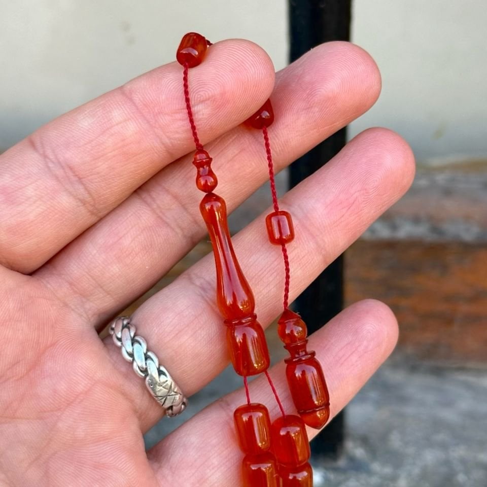 Eski Zar Kehribarı Tesbih