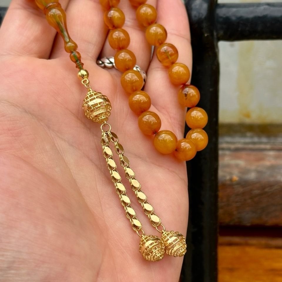 14 Ayar Altın Püsküllü Tesbih