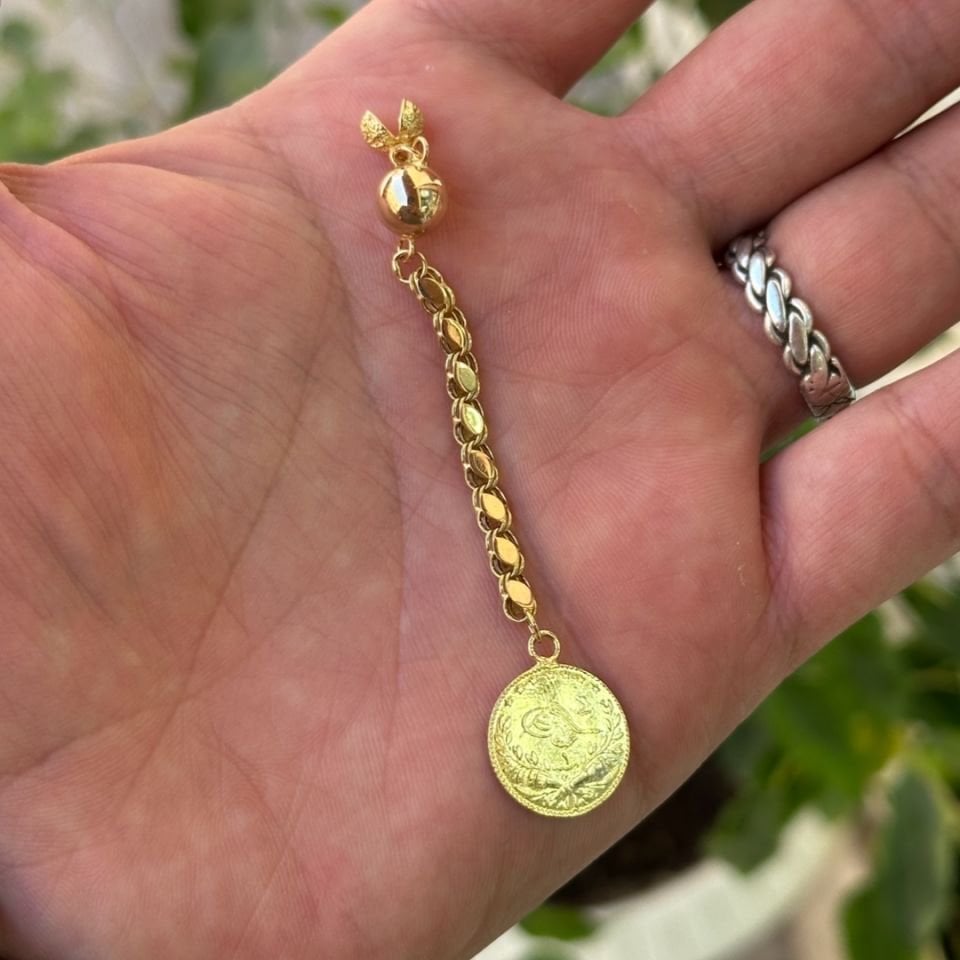 Osmanlı Tuğralı Tekli Altın Püskül