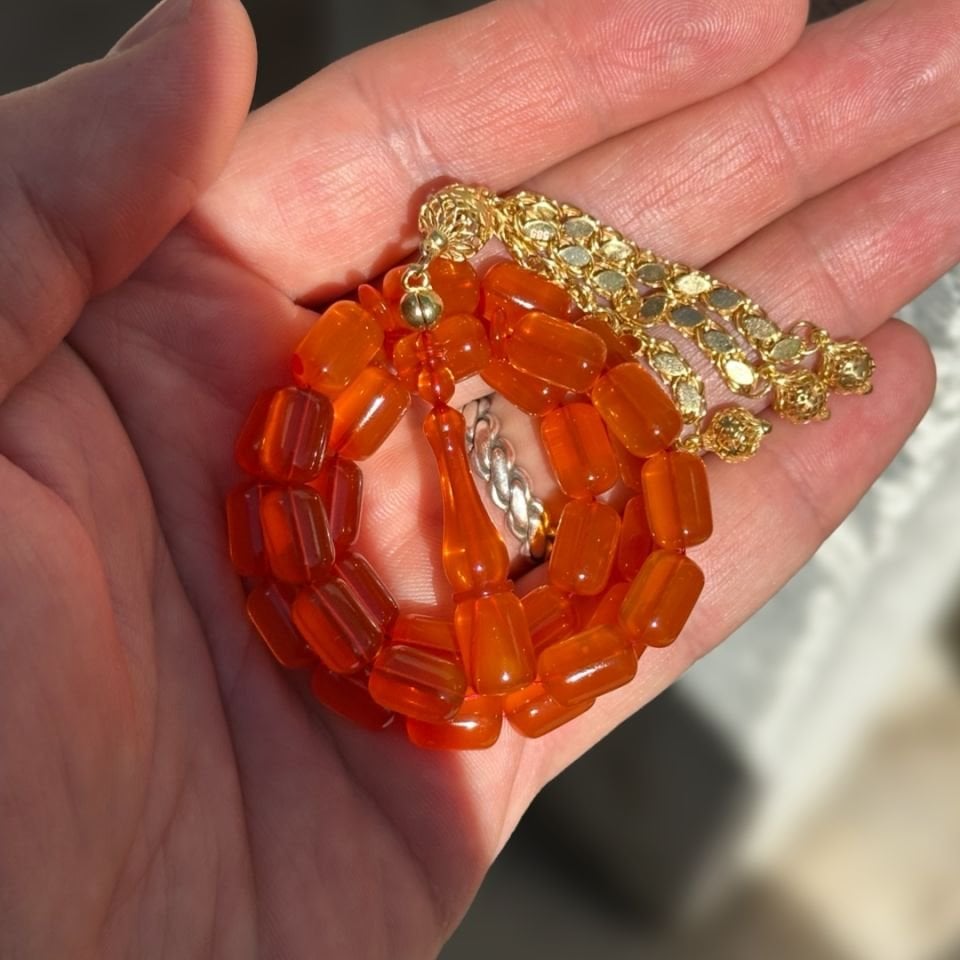 40 Yıllık Eski Sürüye Dükümü Zar Kehribar Tesbih