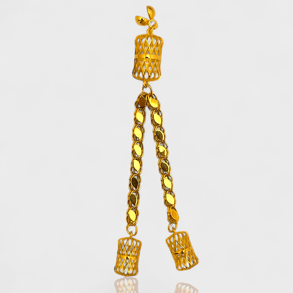 Kütük Medelli 14 Ayar Altın Püskül