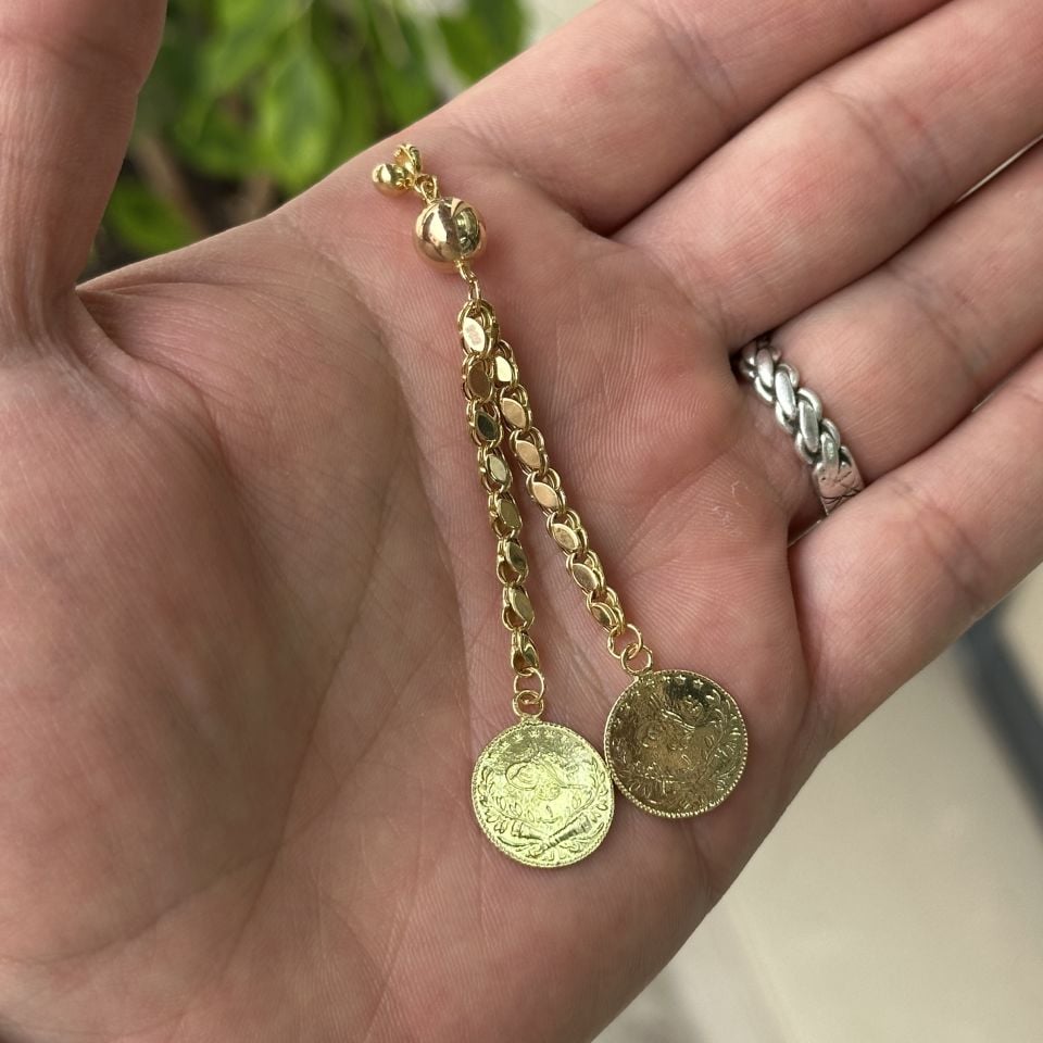 İkili Tuğralı Altın Püskül