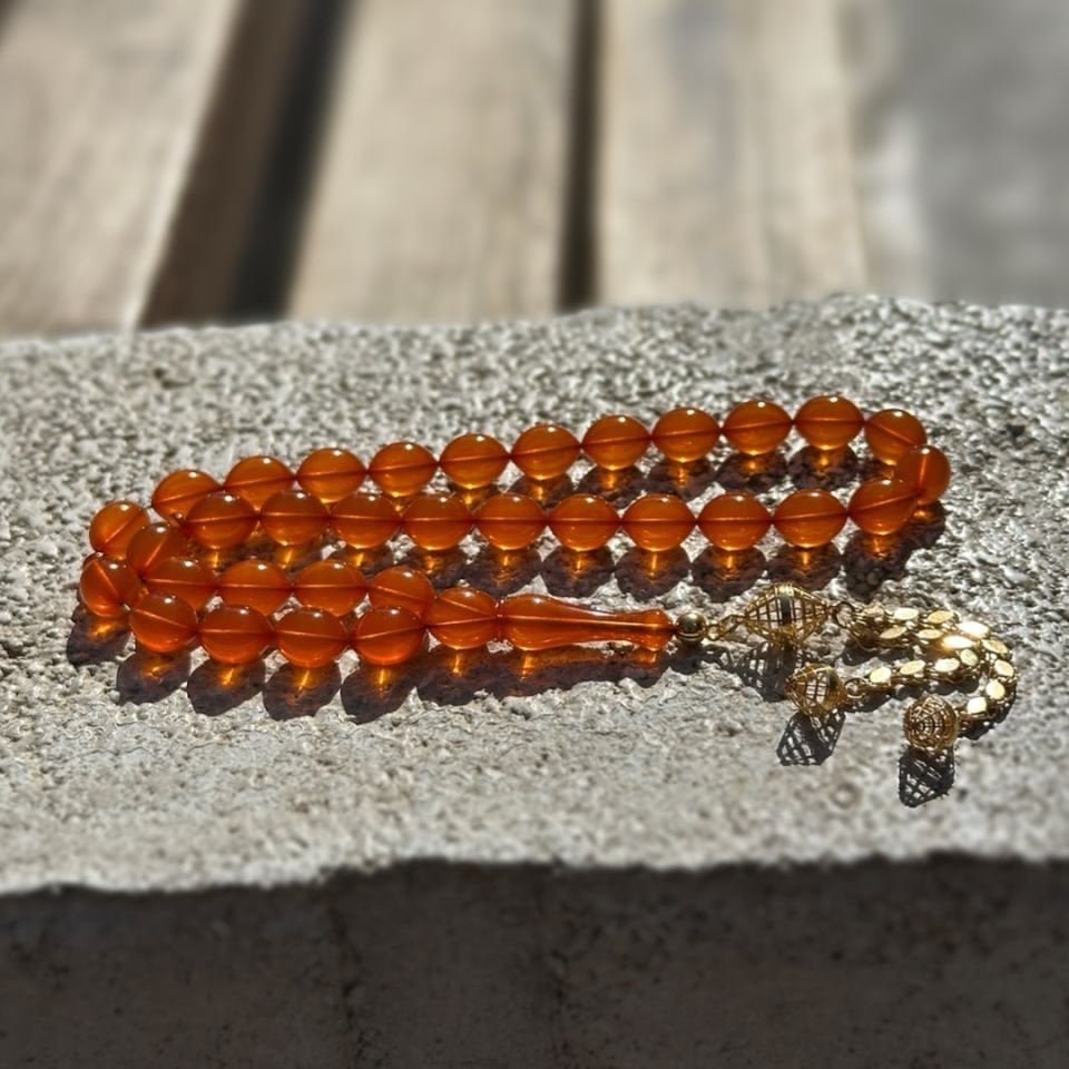 Eski Zar Kehribar Tesbih