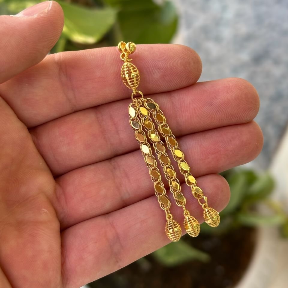 Kafes Modeli Üçlü  Altın Püskül