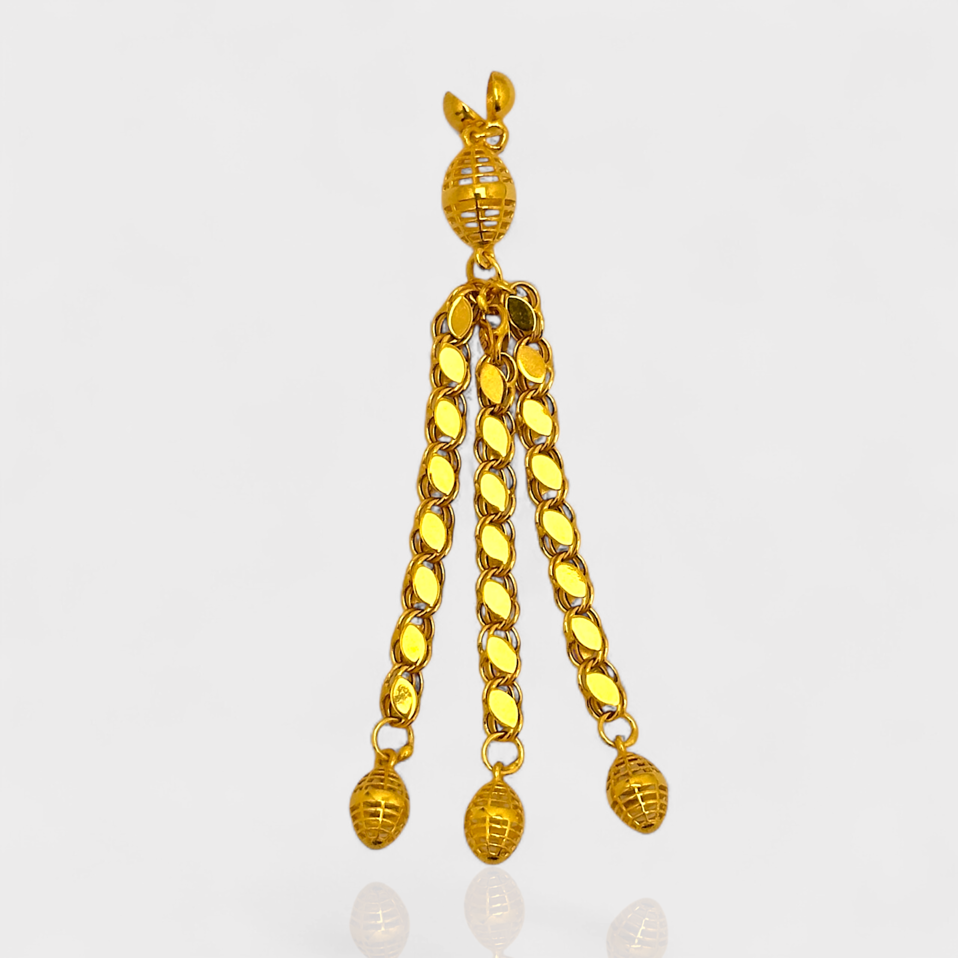 Kafes Modeli Üçlü  Altın Püskül