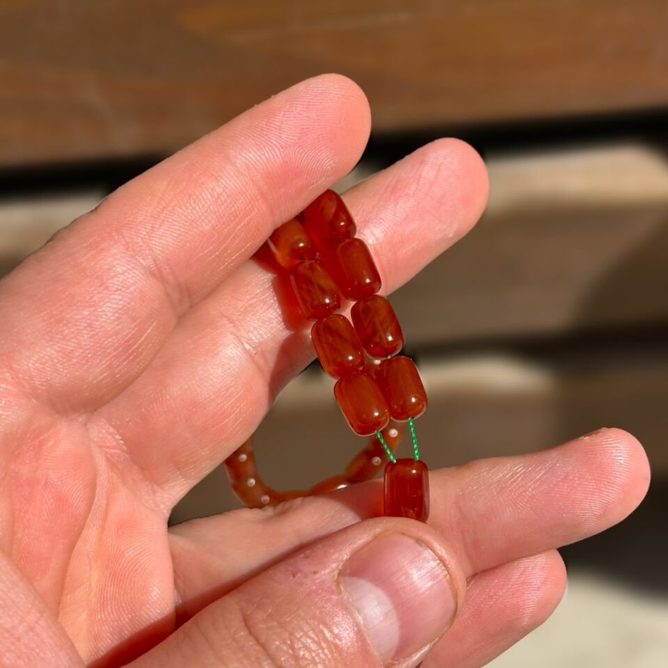 Kandil Model Altın Püsküllü Kehribar Tesbih