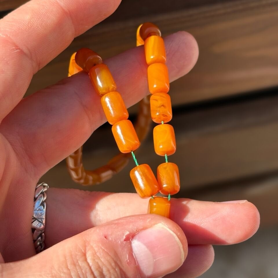 Altınlı Kehribar Tesbih