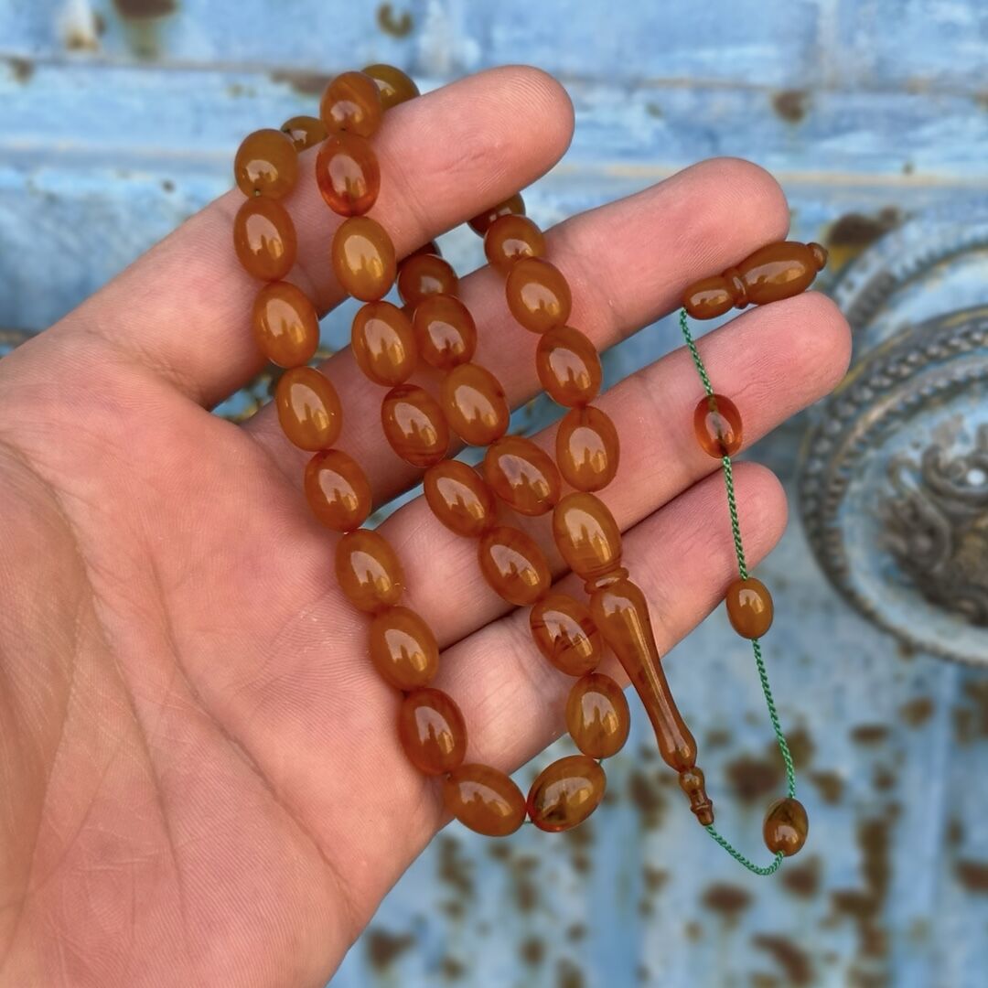 Sistemli Usta İşi Kehribar Tesbih