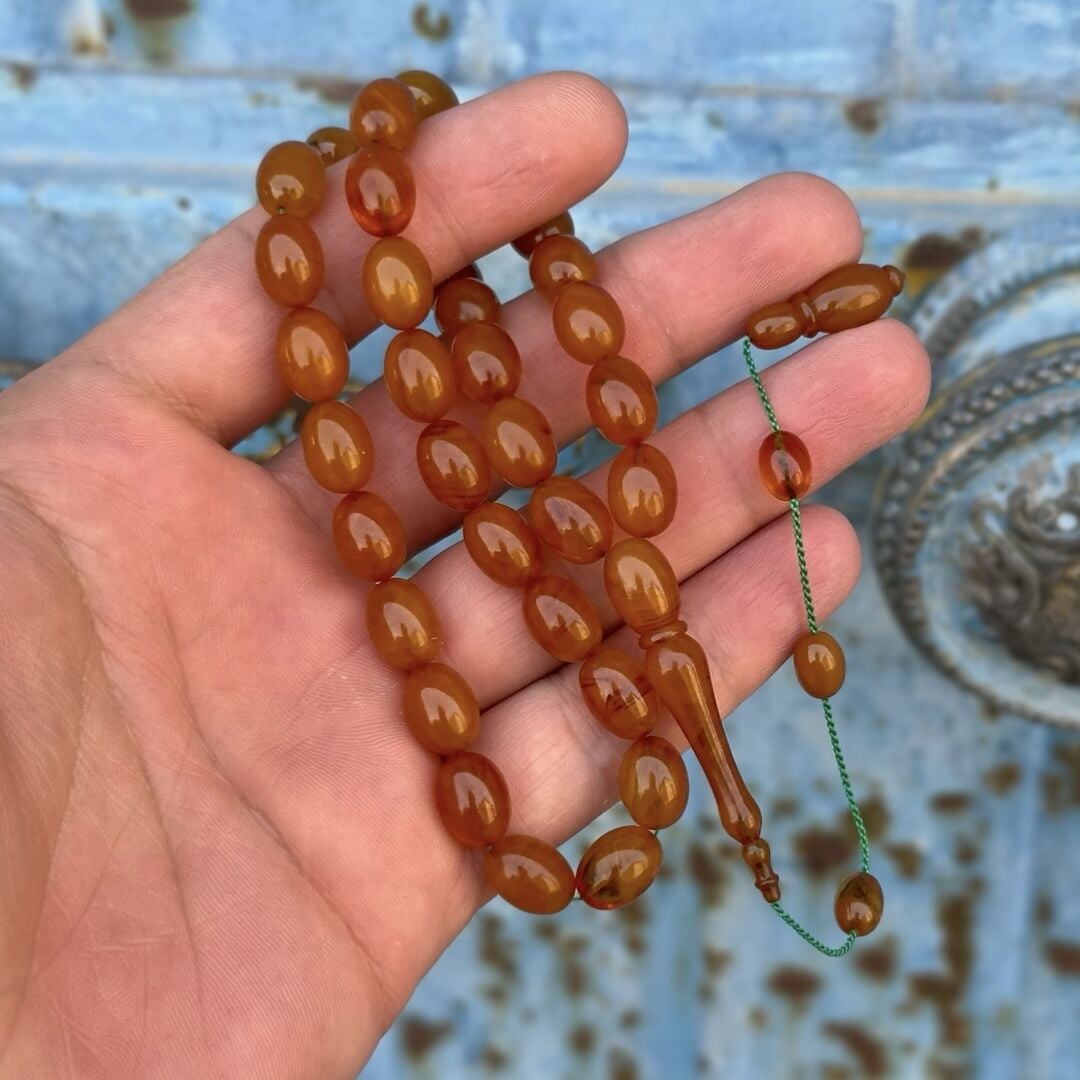 Sistemli Usta İşi Kehribar Tesbih
