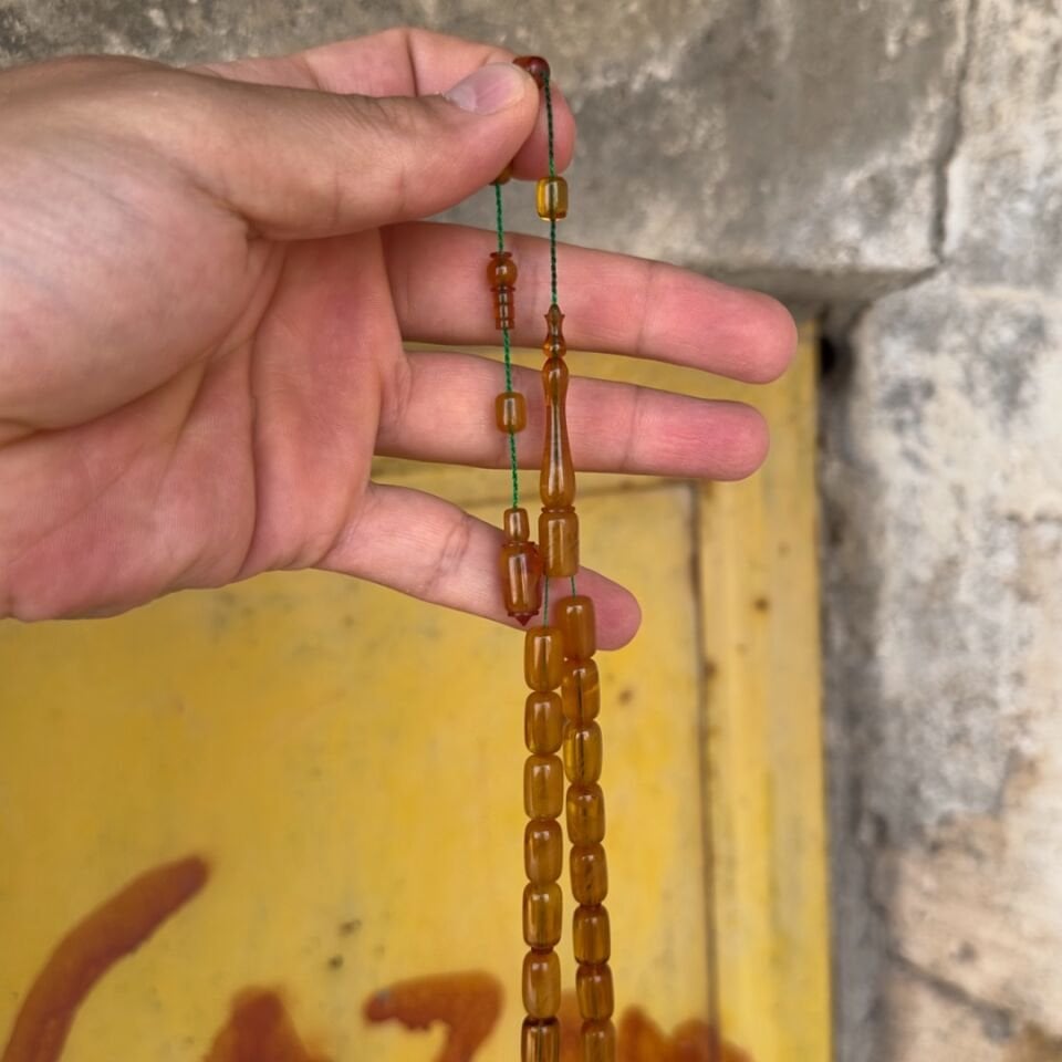 Sistemli Usta İşi Kapsül Kehribar Tesbih