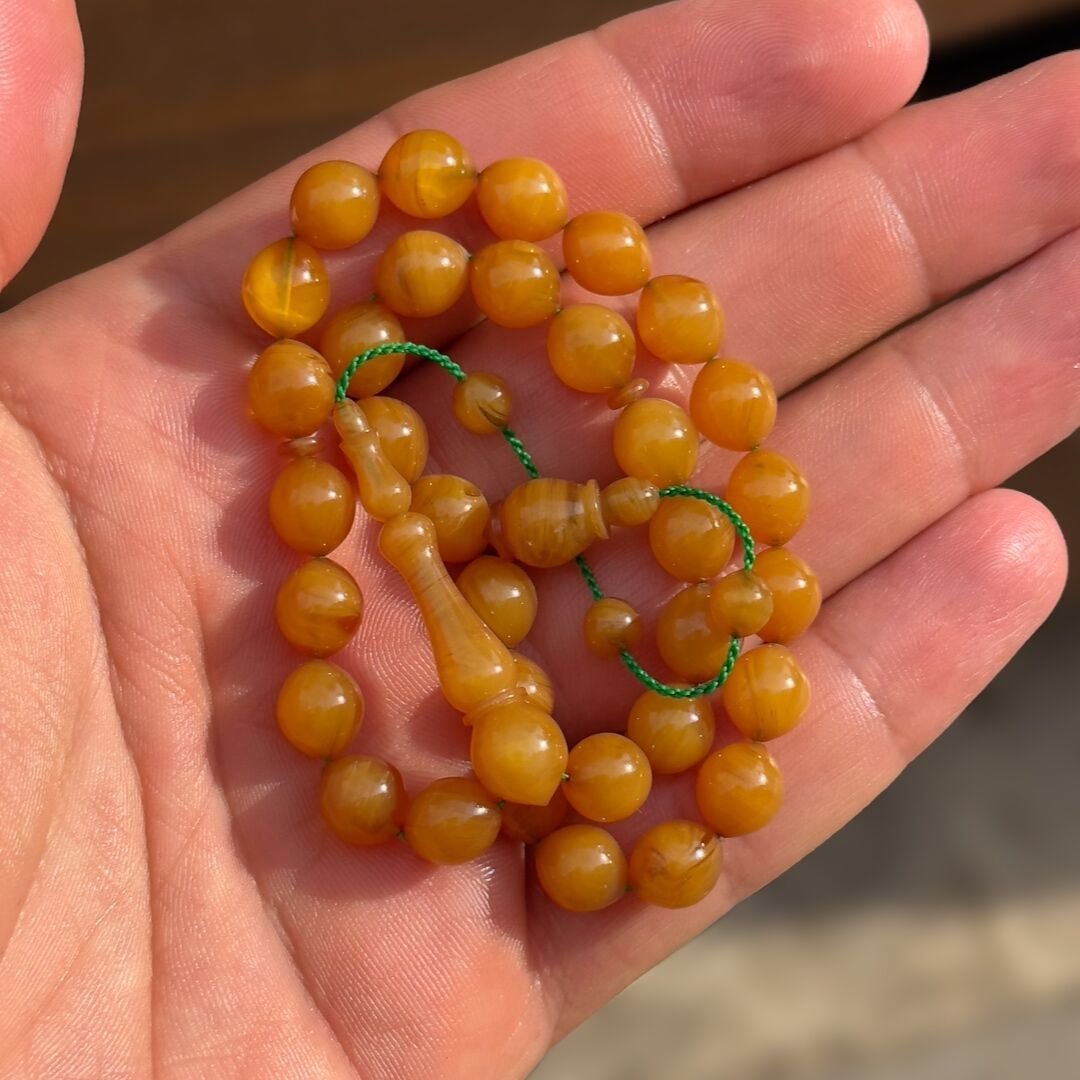 Sığırcık Habbe Kehribar Tesbih