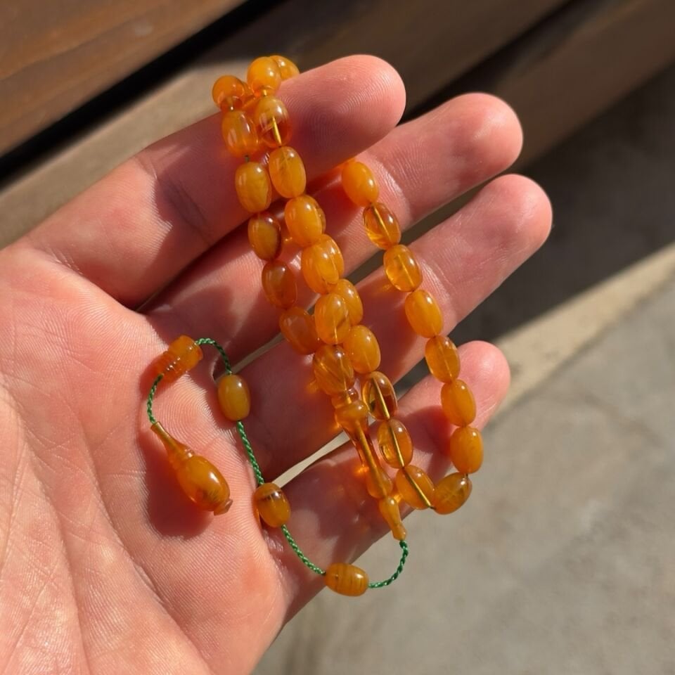 Diyarbakır Modeli Ufak Boyda Kehribar Tesbih