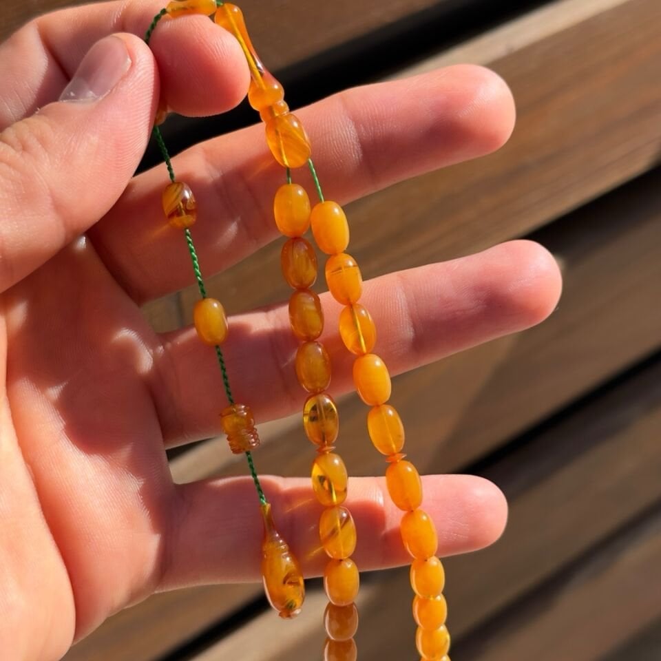 Diyarbakır Modeli Ufak Boyda Kehribar Tesbih