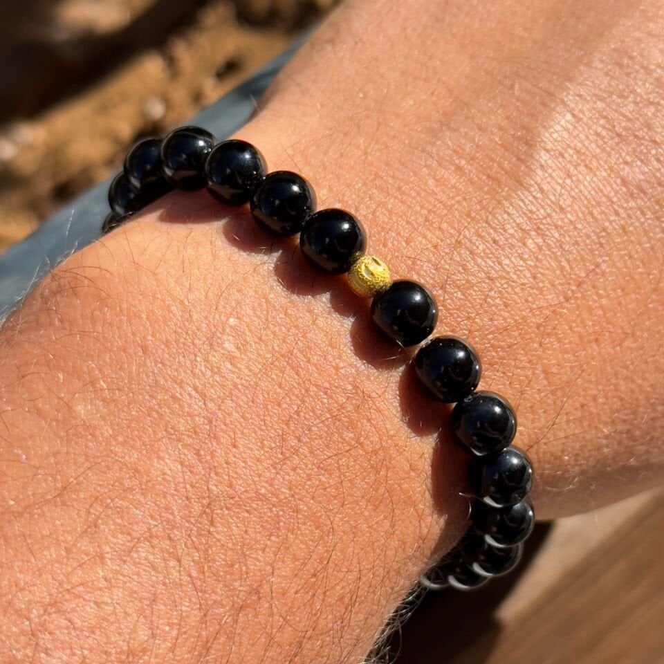 Onix Taşlı Erkek Bileklik