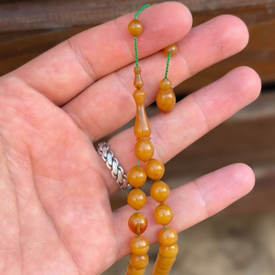 İstanbul Modeli Kehribar Tesbih