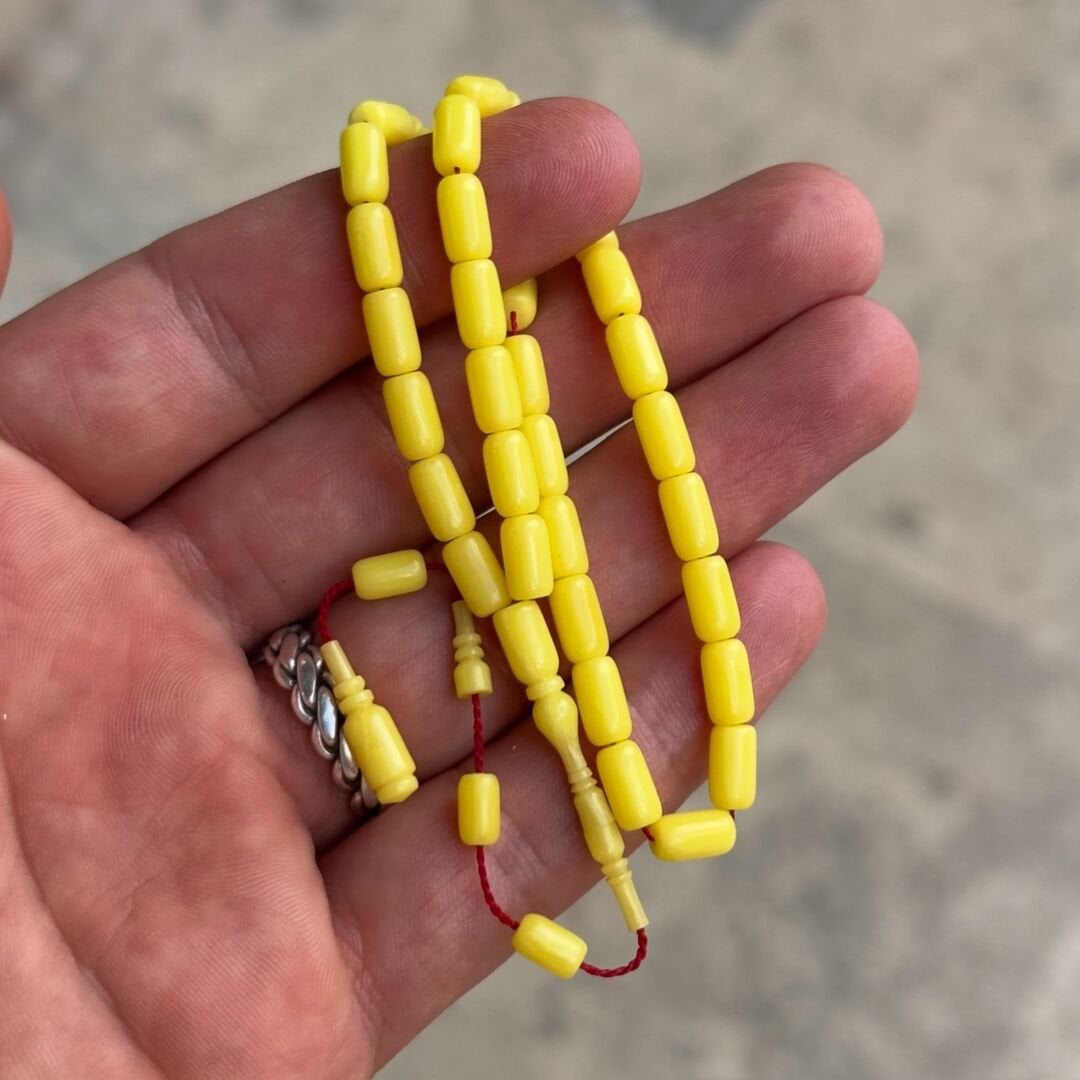 Limon Sarısı Usta İşi Katalin Tesbih