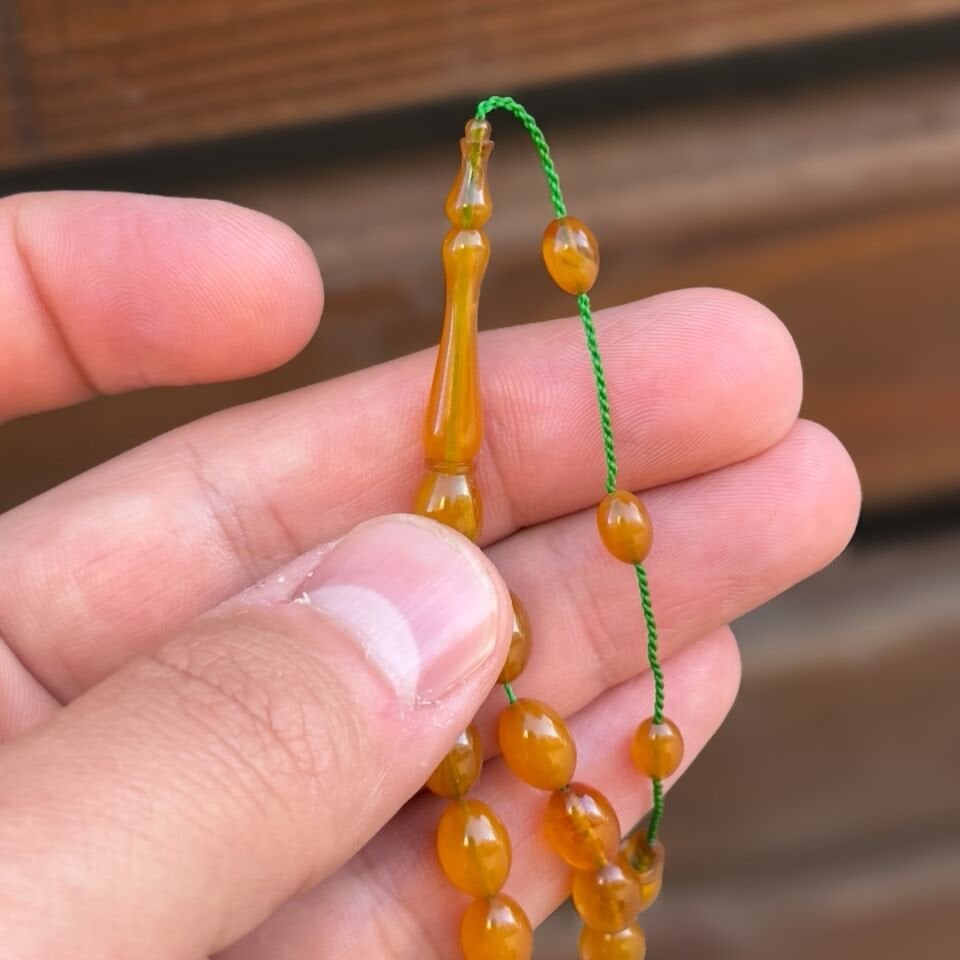 Orijinal El İşi Kehribar Tesbih