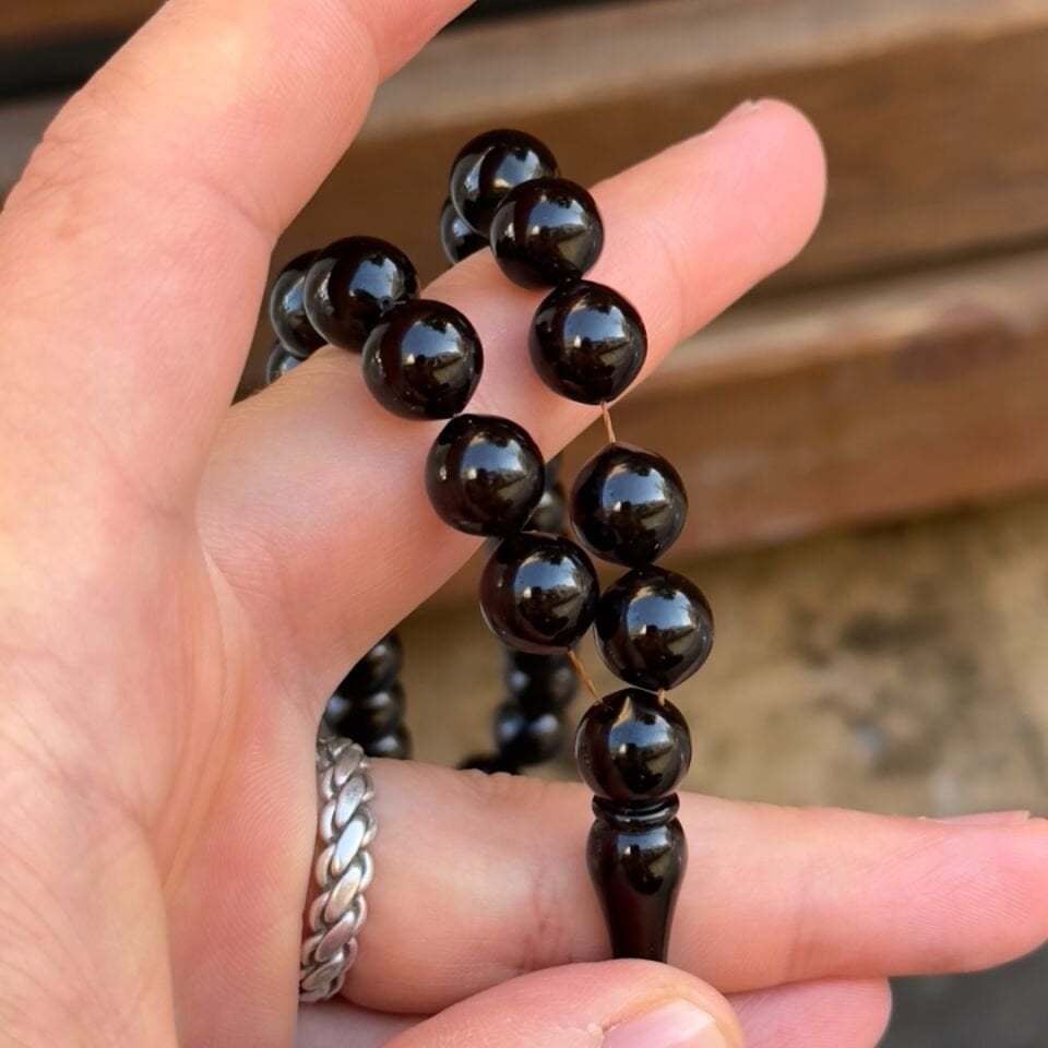Kuyu Kırmızı Sığırcık Kesim Kehribar Tesbih