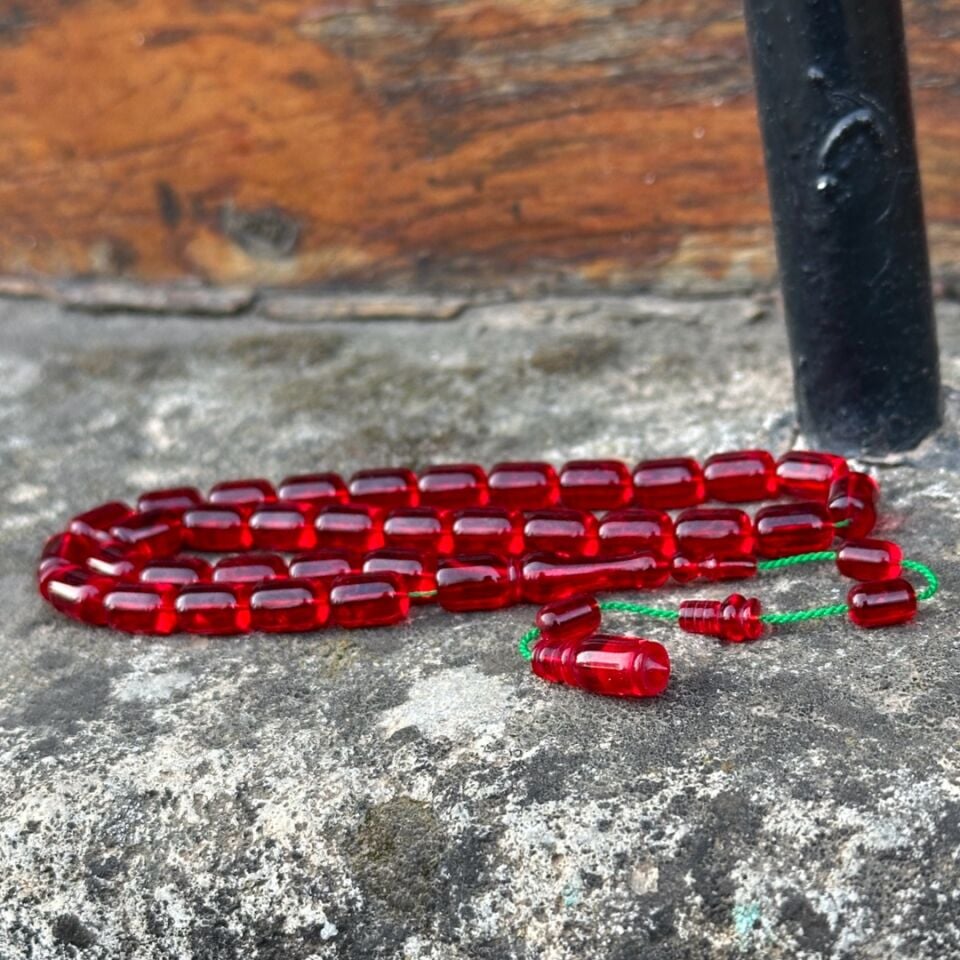 Usta İşçilikli Ateş Kehribar Tesbih