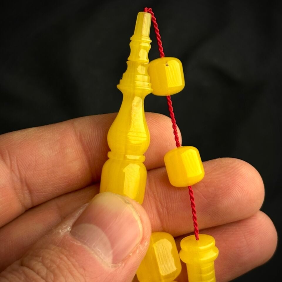 İri Boyda Koleksiyonluk Kehribar Tesbih