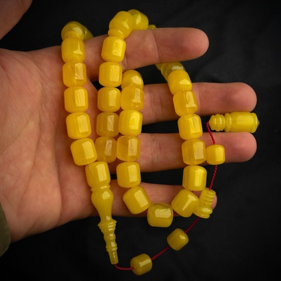 İri Boyda Koleksiyonluk Kehribar Tesbih